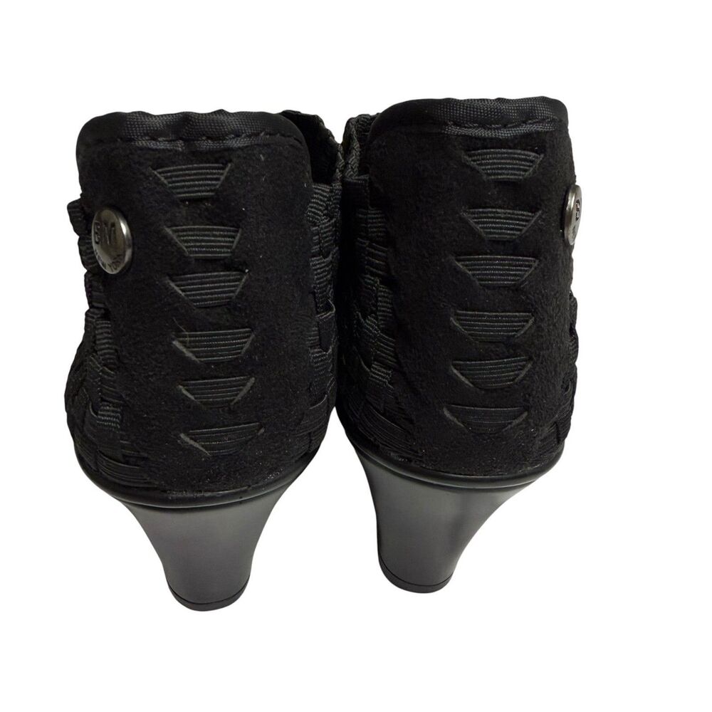 Bernie Mev Chesca Woven Shoes Clogs Slip On Heeled Women Black 36 US 5.5 NIB - Picture 7 of 13